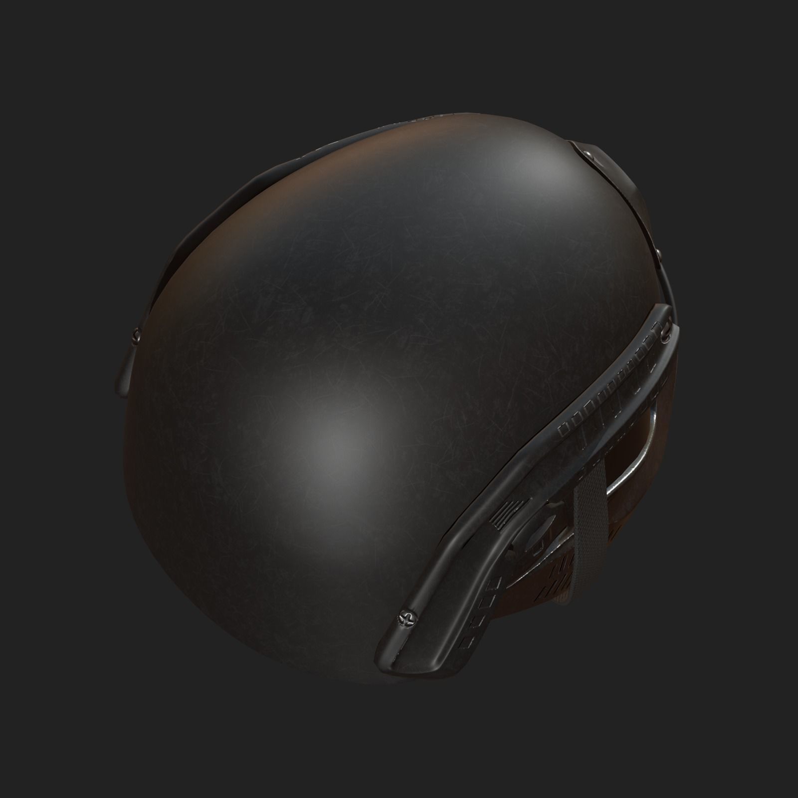 Helmet mask millitary combat soldier armor Low-poly 3D model_6