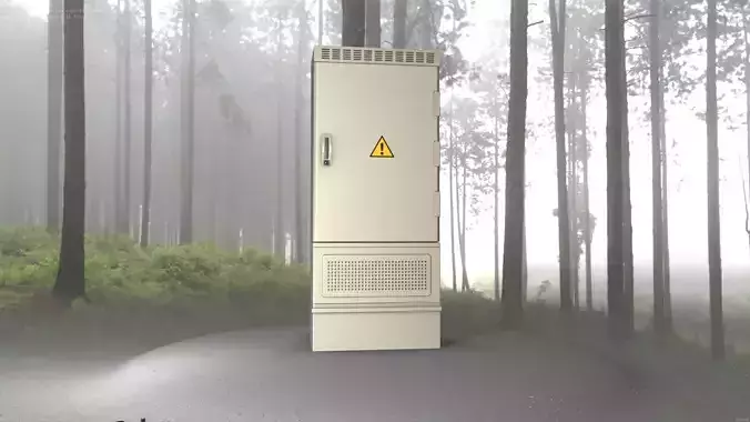 Electrical Distribution Cabinet 76 Low-poly 3D model