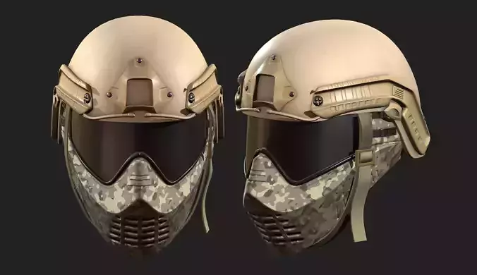 Helmet mask scifi military combat soldier armor 