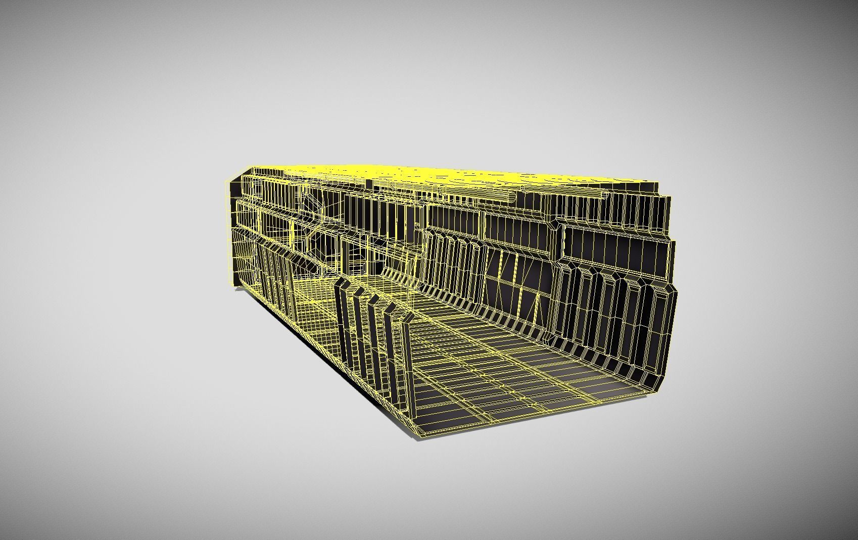 Tile-able Sci-Fi Corridor Low-poly 3D model_12
