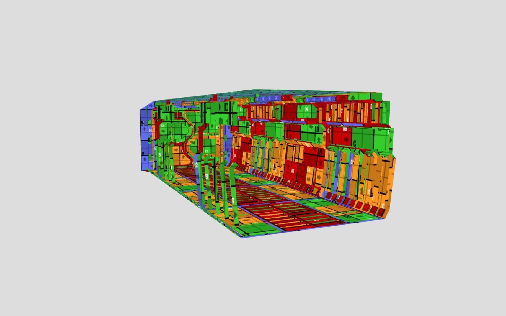 Tile-able Sci-Fi Corridor Low-poly 3D model_9