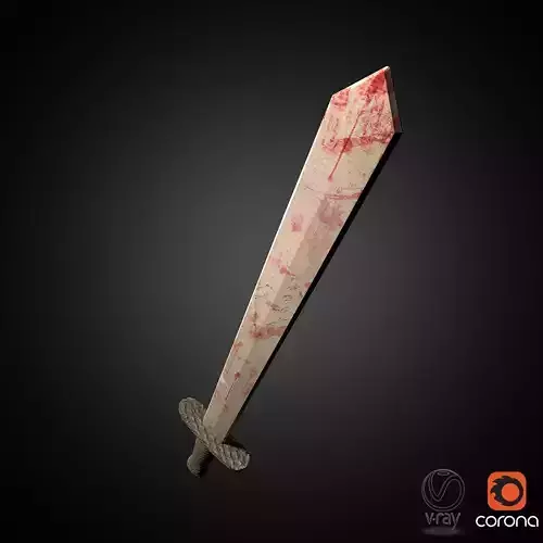 Simple Sword Low-poly 3D model