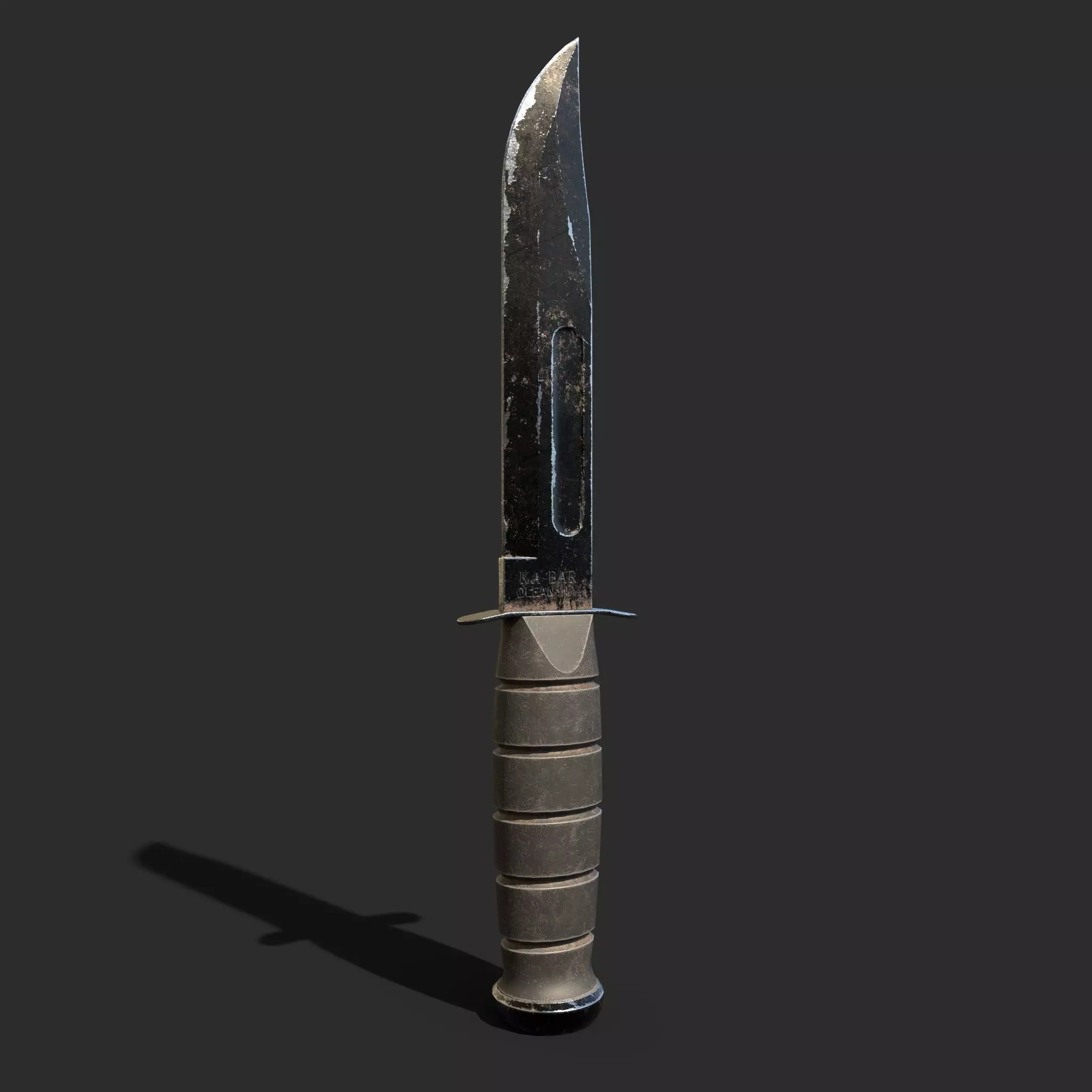 Ka-Bar Combat Knife Free low-poly 3D model