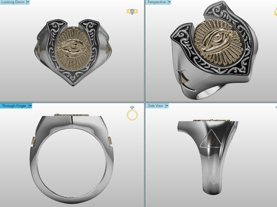 Eye Ring 3D print model_2
