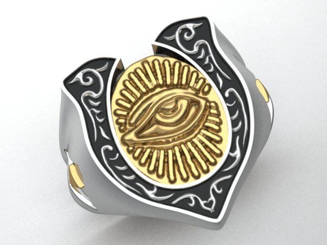 Eye Ring 3D print model_19