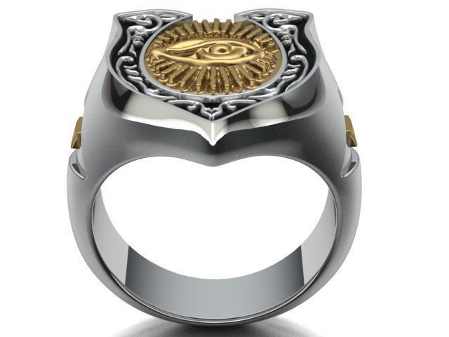 Eye Ring 3D print model_11