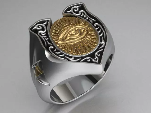 Eye Ring 3D print model_0