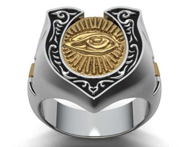 Eye Ring 3D print model_9
