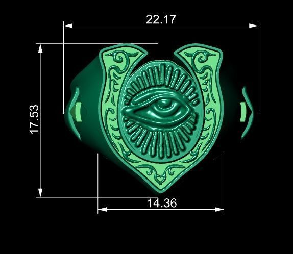 Eye Ring 3D print model_8