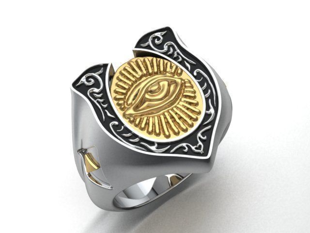 Eye Ring 3D print model_6