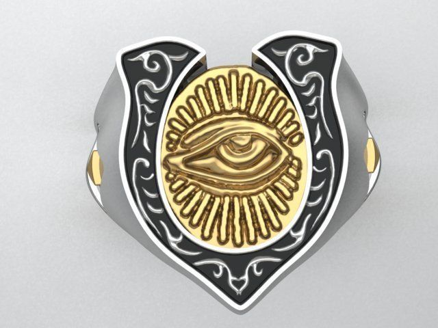 Eye Ring 3D print model_7