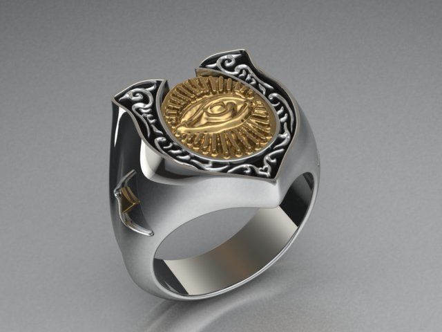 Eye Ring 3D print model_5