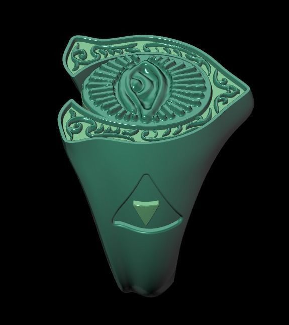 Eye Ring 3D print model_12