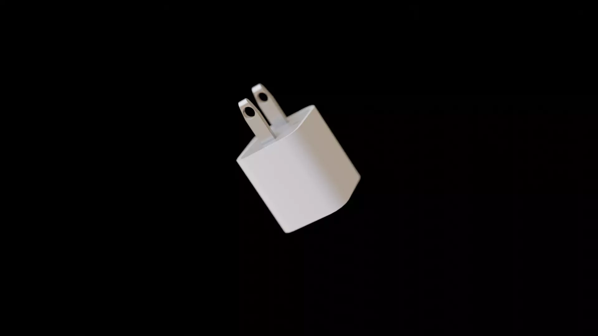 Apple 5W Power Brick Charger Low-poly 3D model_0