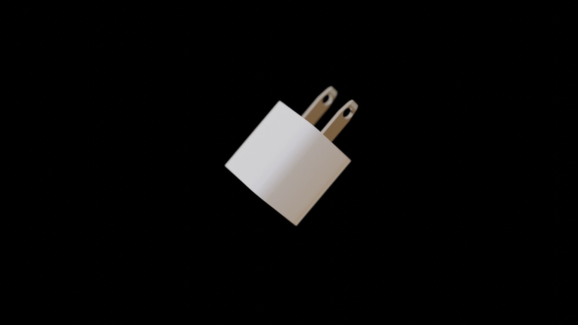 Apple 5W Power Brick Charger Low-poly 3D model_6