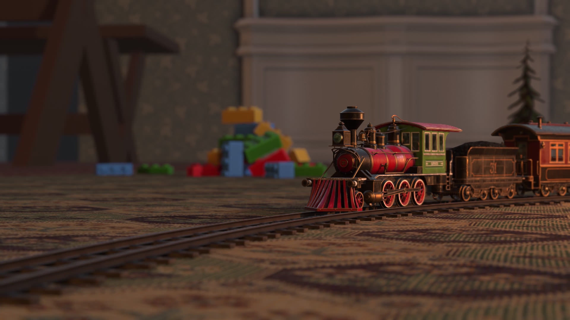 The Railway Mechanical Toy Low-poly 3D model_46
