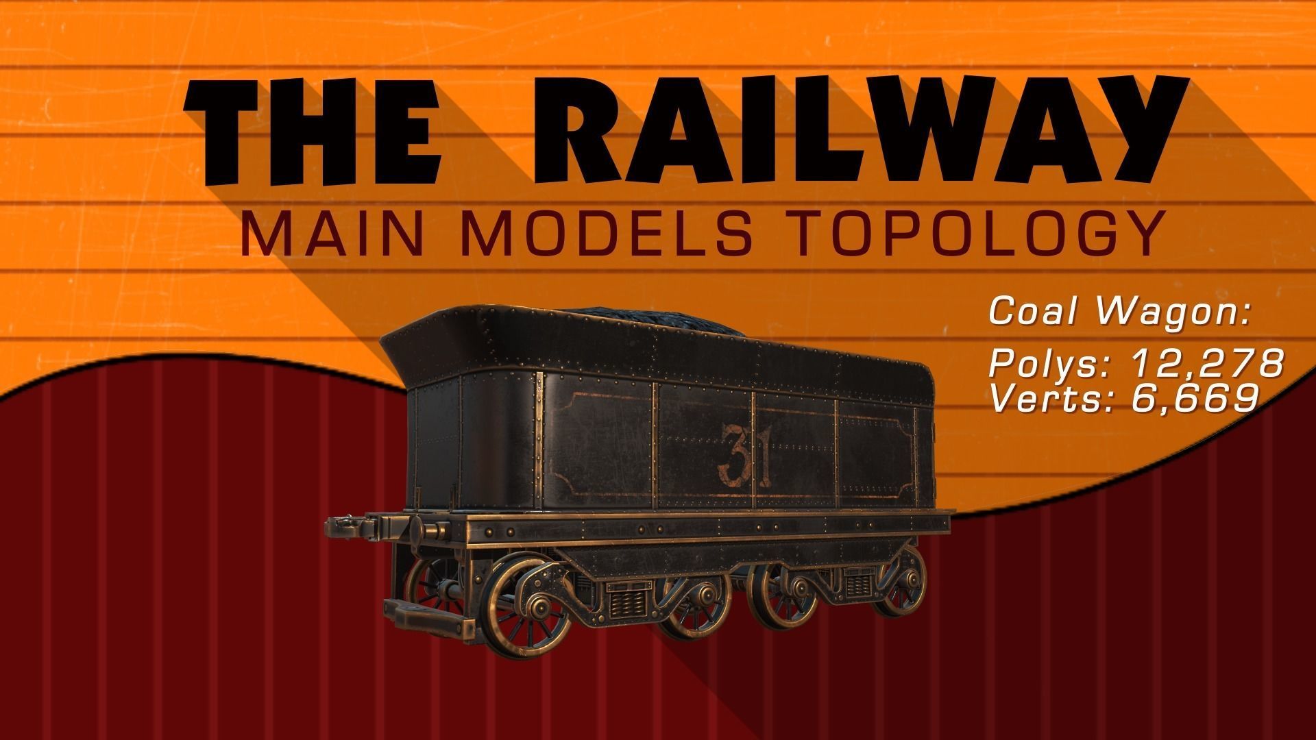 The Railway Mechanical Toy Low-poly 3D model_44