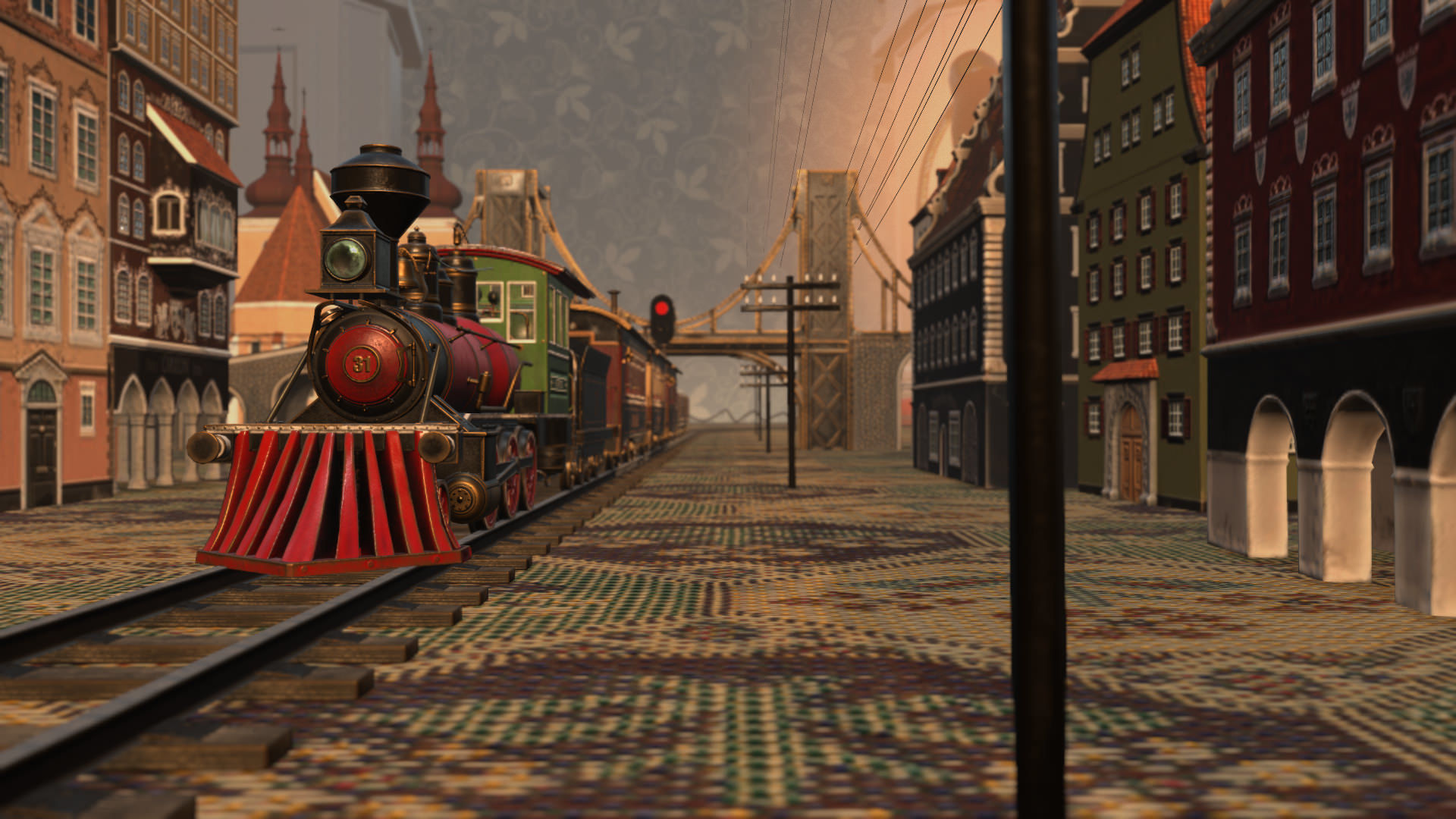 The Railway Mechanical Toy Low-poly 3D model_21