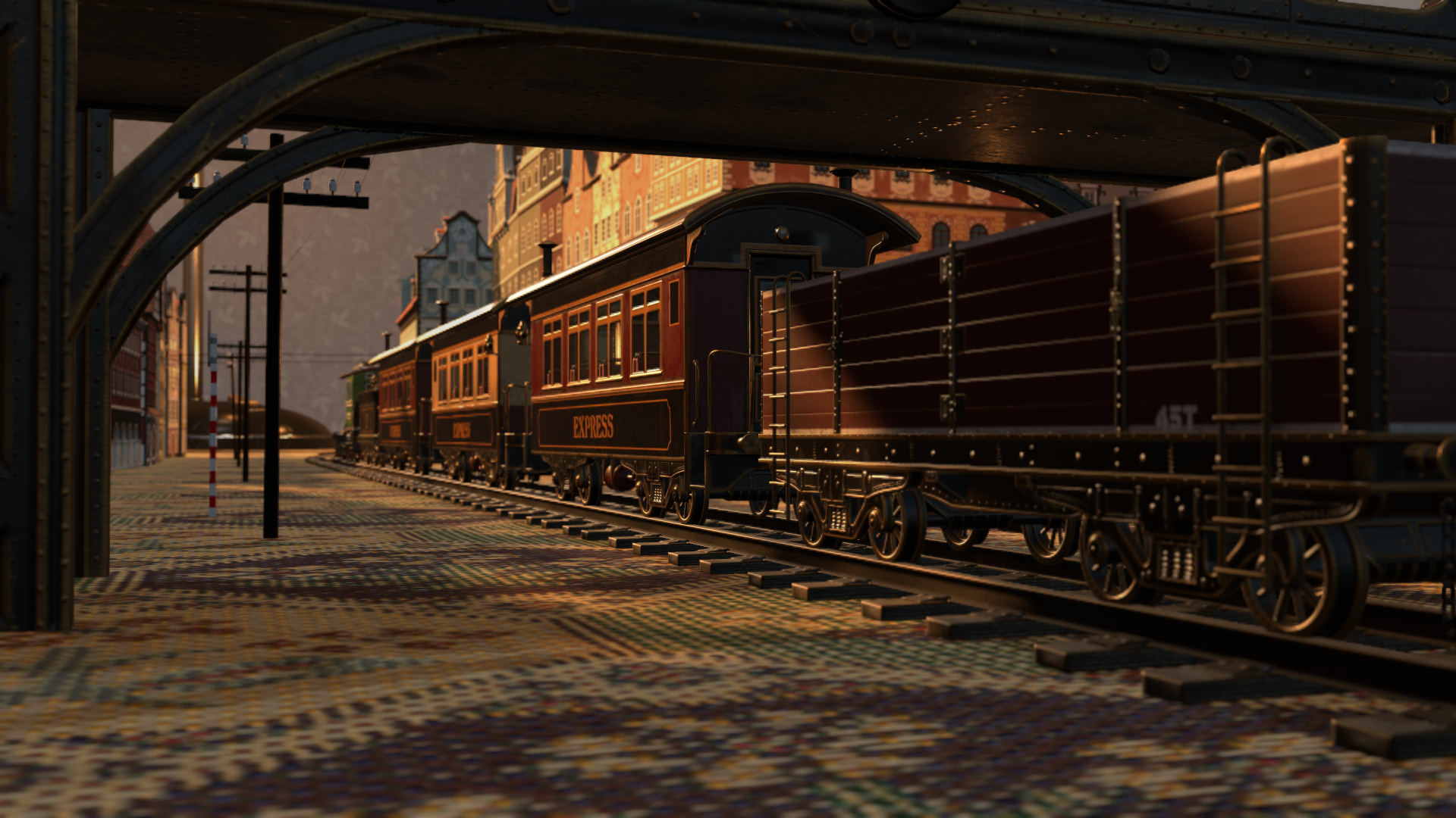 The Railway Mechanical Toy Low-poly 3D model_31