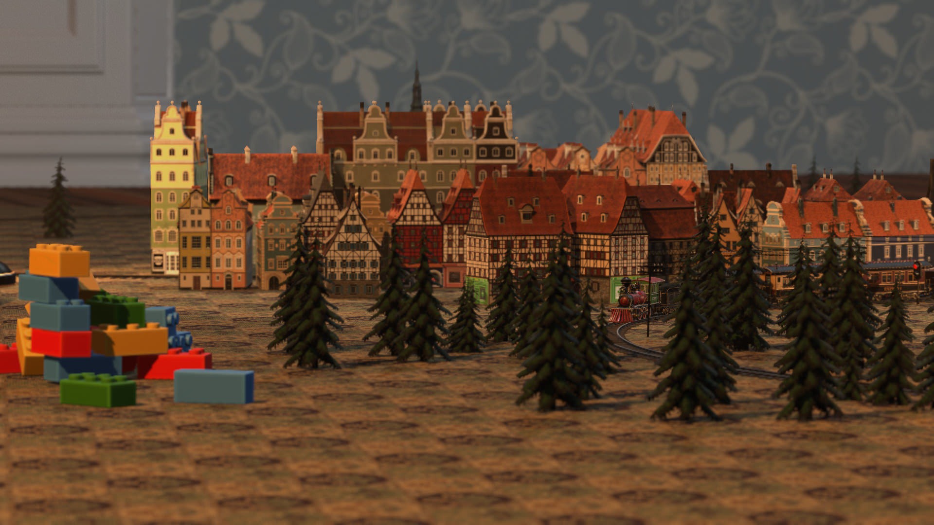 The Railway Mechanical Toy Low-poly 3D model_12