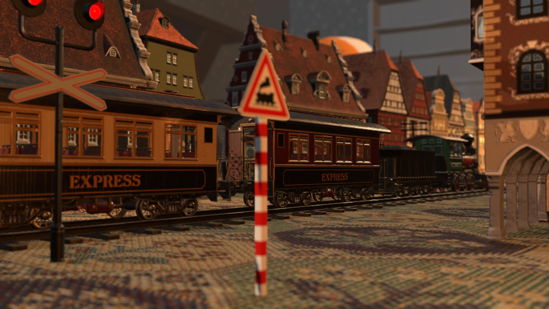 The Railway Mechanical Toy Low-poly 3D model_29