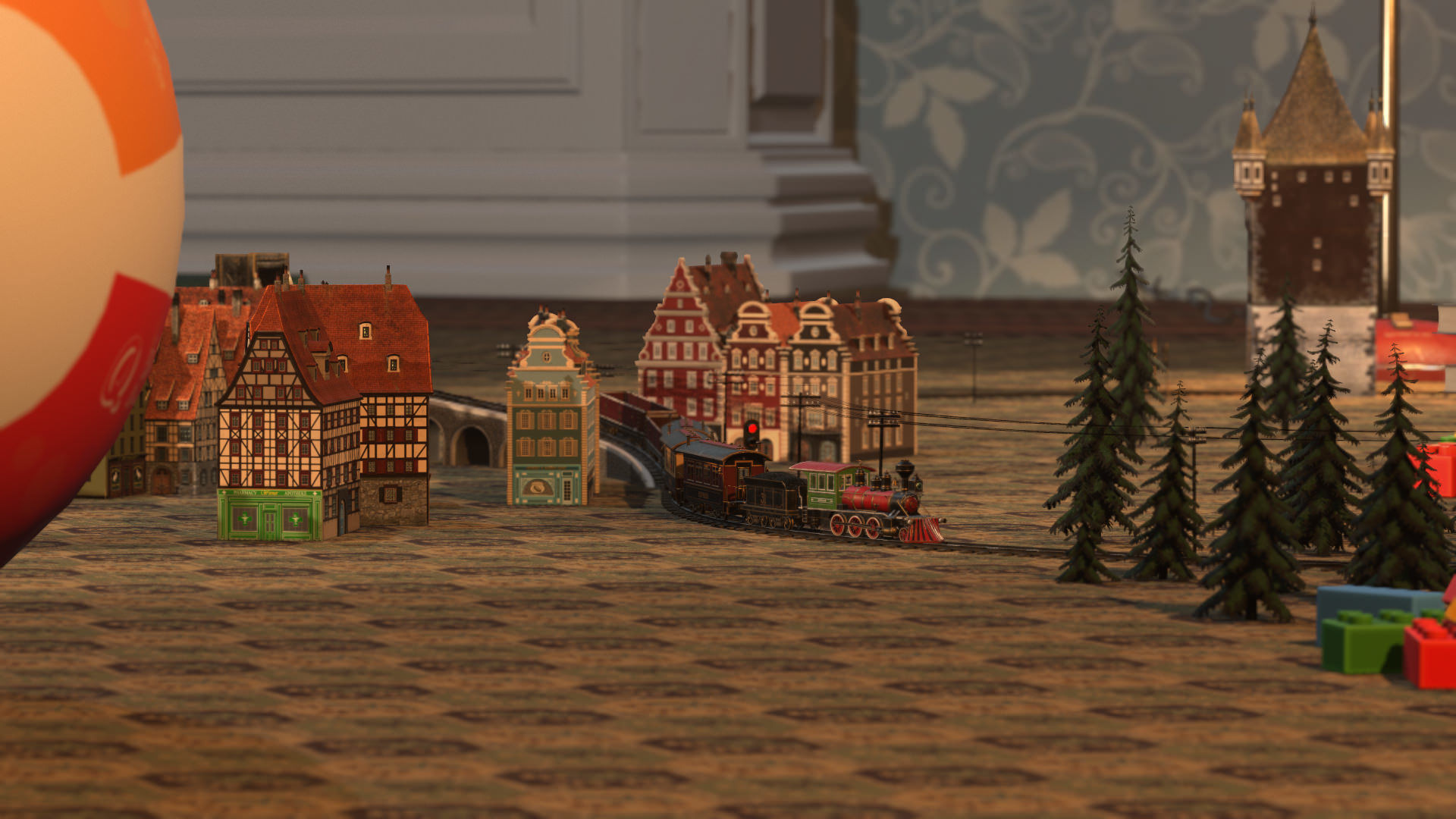 The Railway Mechanical Toy Low-poly 3D model_9