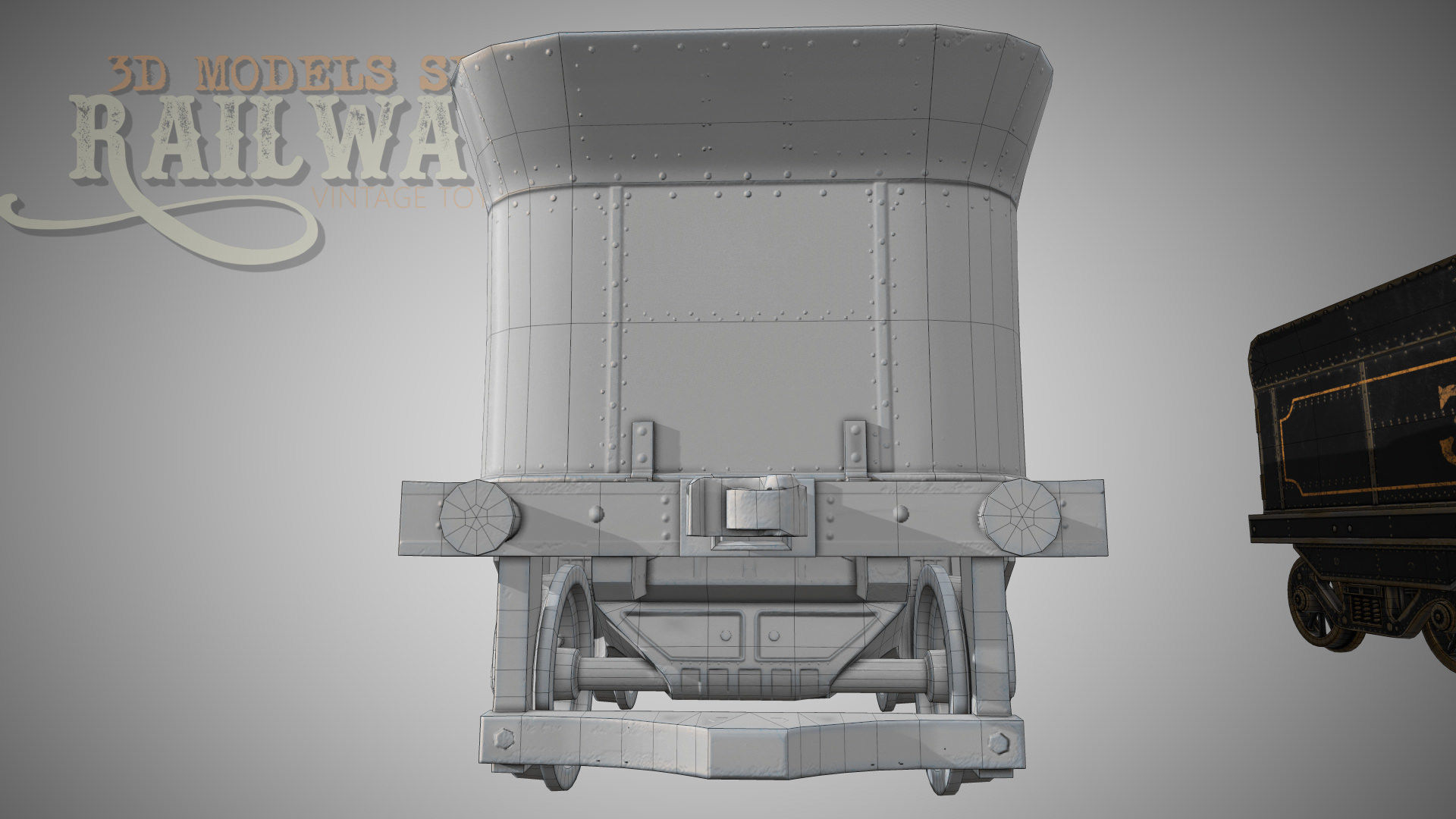 The Railway Mechanical Toy Low-poly 3D model_103