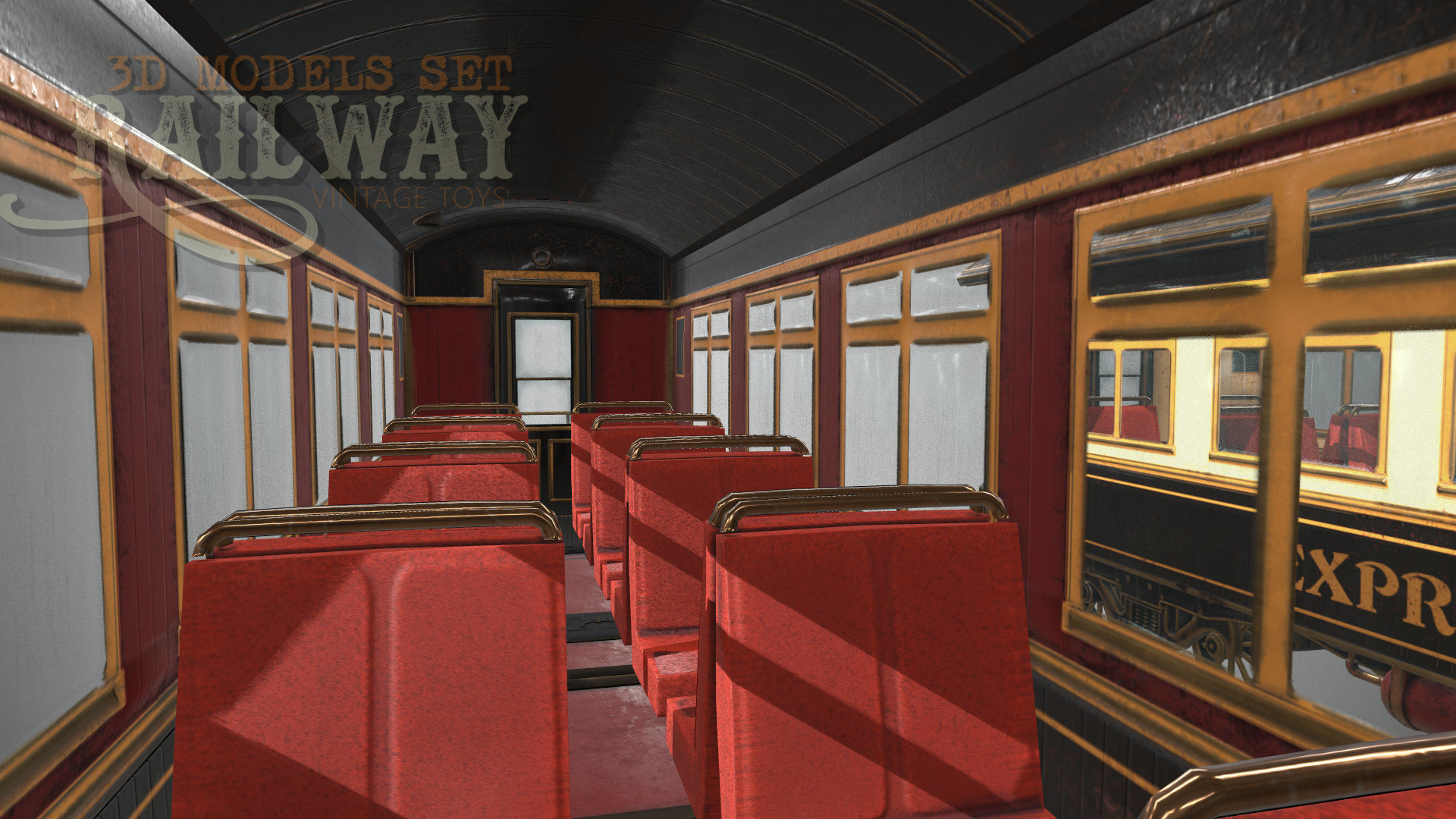 The Railway Mechanical Toy Low-poly 3D model_30