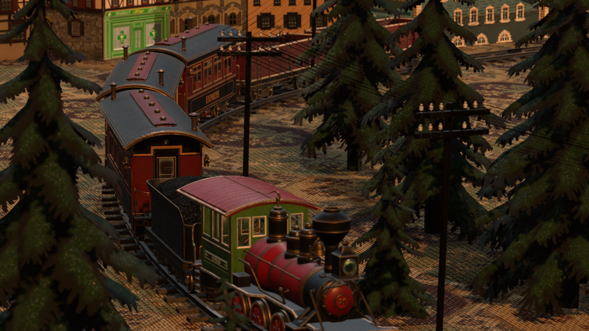 The Railway Mechanical Toy Low-poly 3D model_15