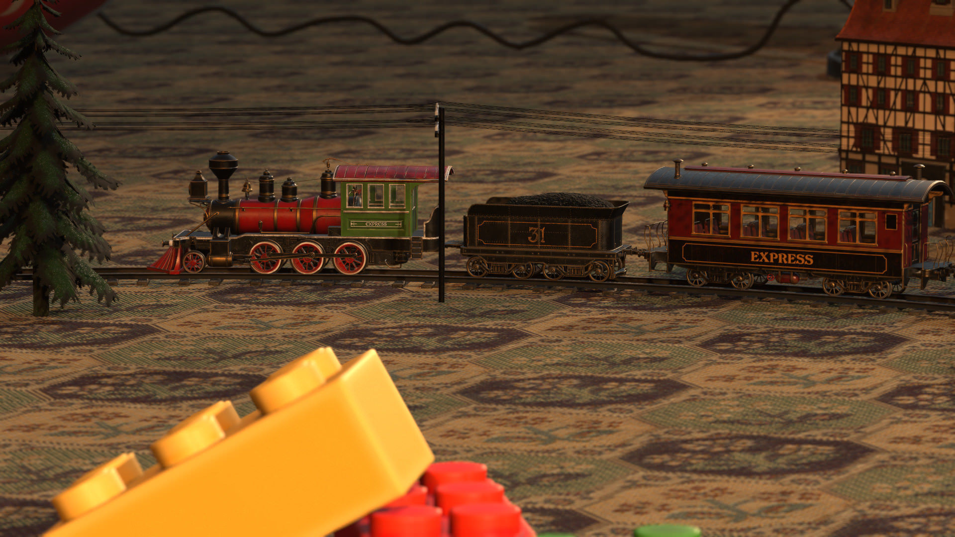 The Railway Mechanical Toy Low-poly 3D model_13