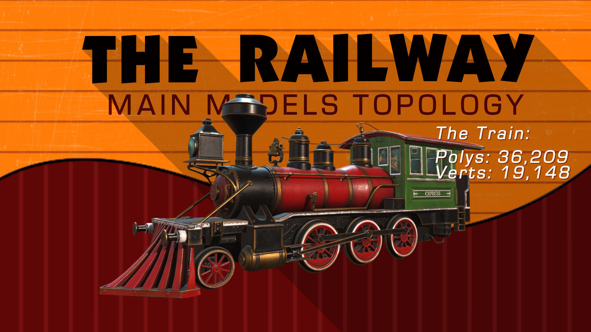 The Railway Mechanical Toy Low-poly 3D model_42