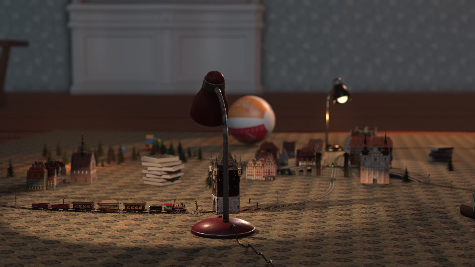 The Railway Mechanical Toy Low-poly 3D model_62