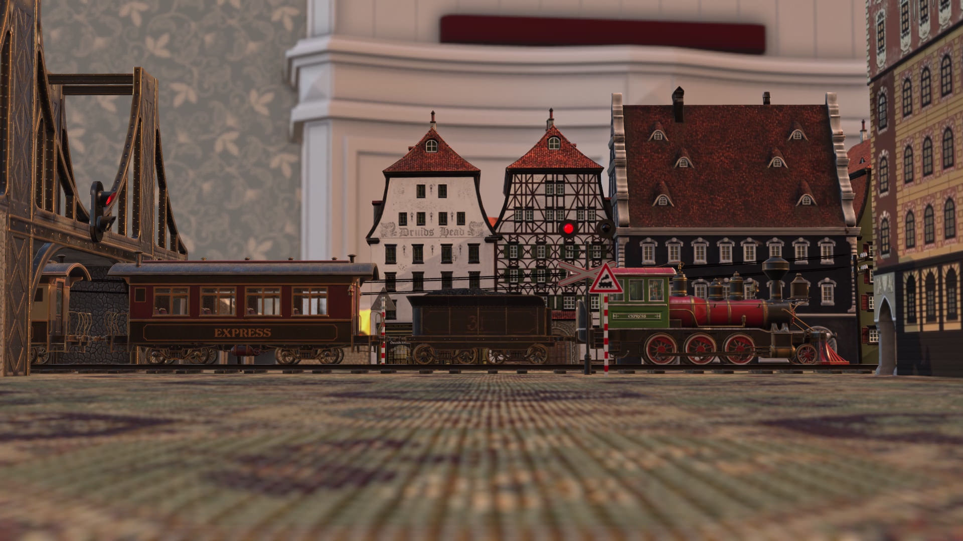 The Railway Mechanical Toy Low-poly 3D model_60