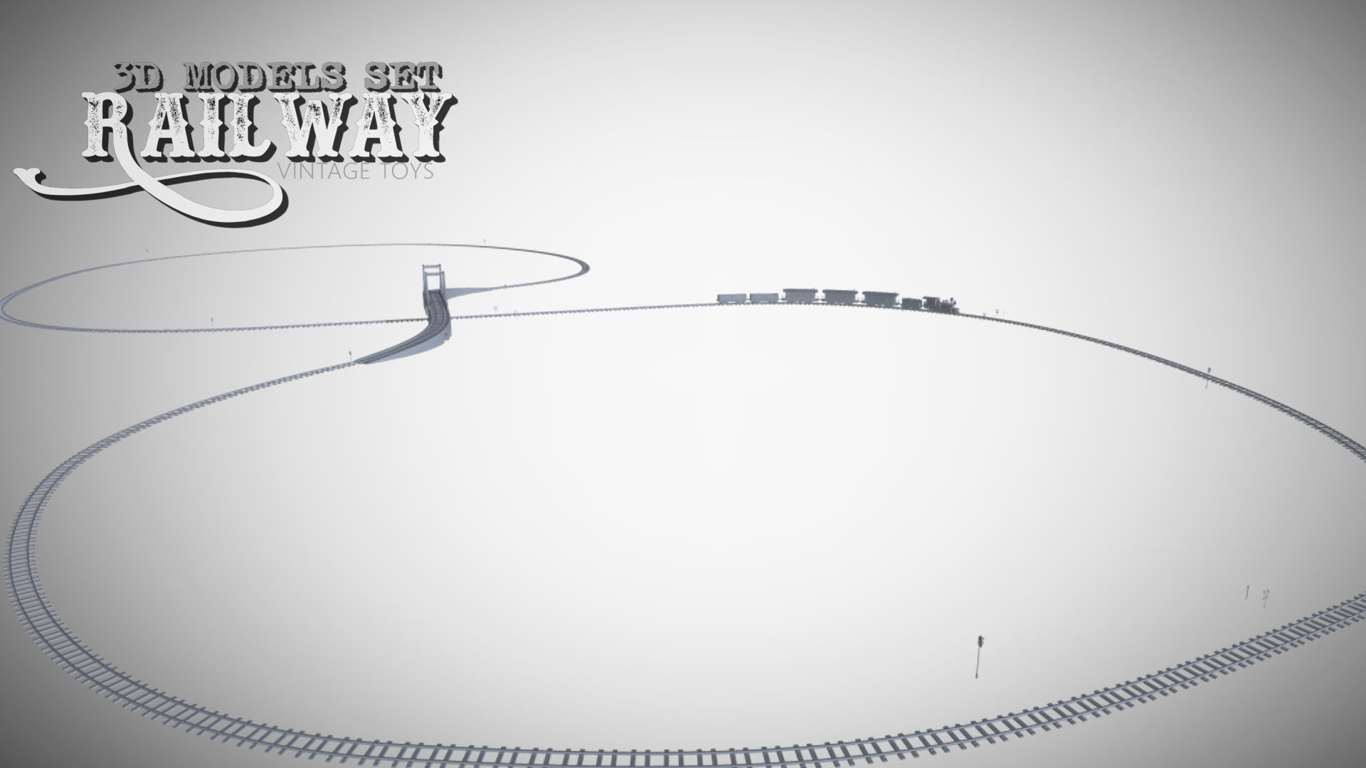 The Railway Mechanical Toy Low-poly 3D model_55