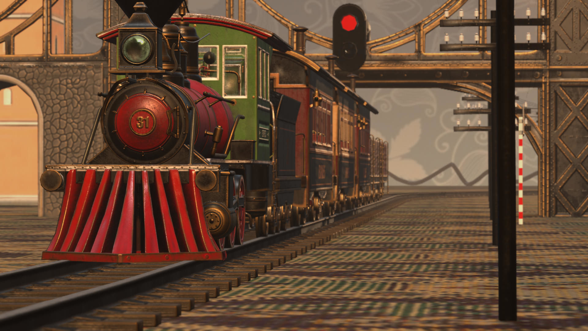 The Railway Mechanical Toy Low-poly 3D model_22