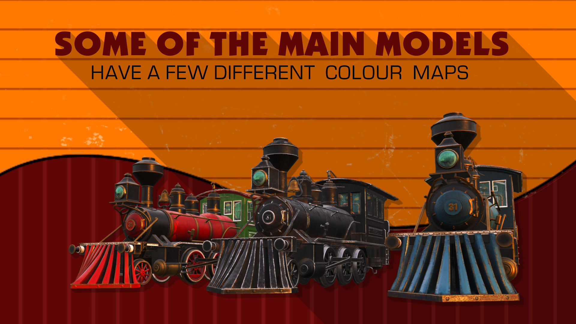 The Railway Mechanical Toy Low-poly 3D model_39