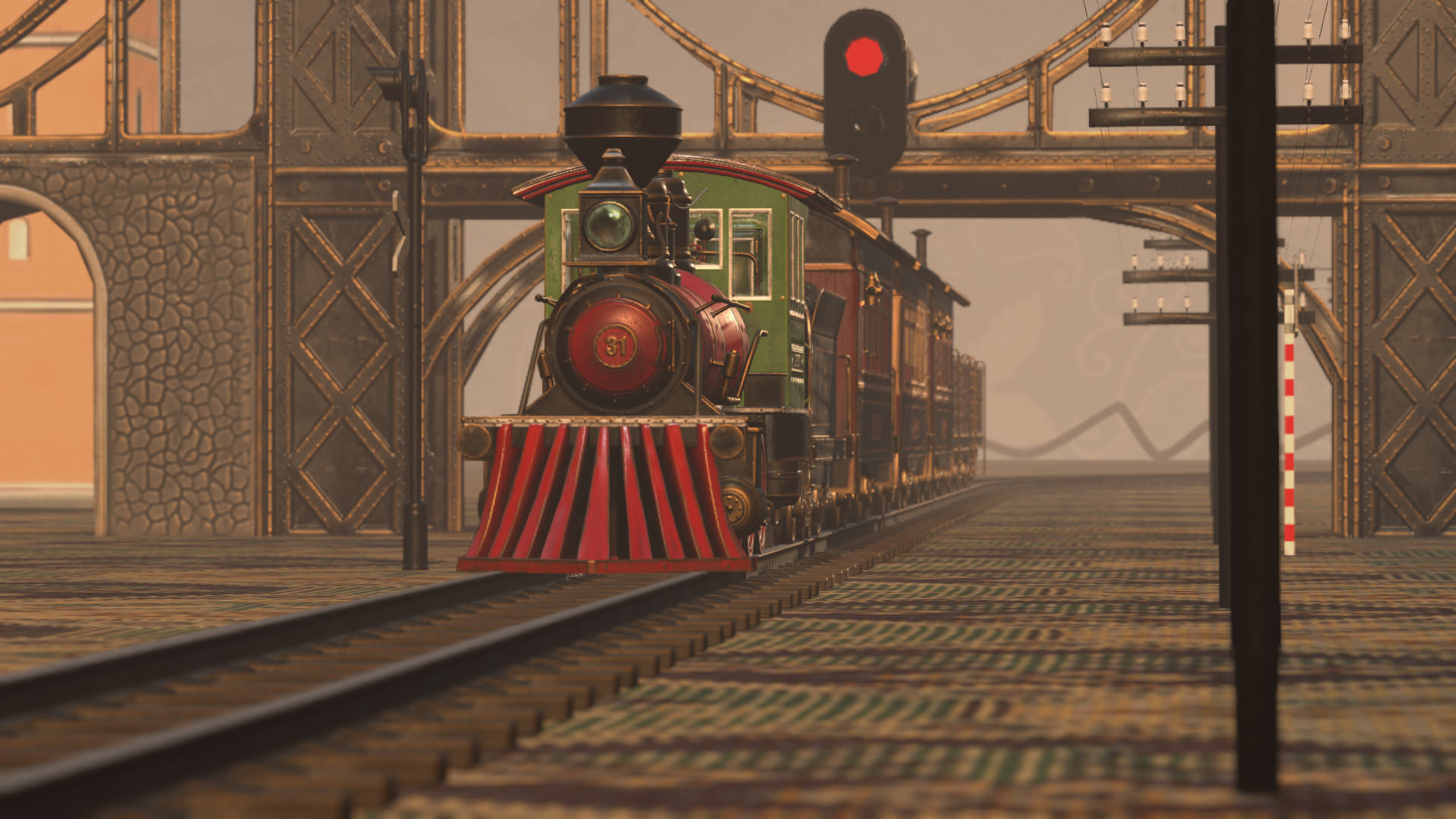 The Railway Mechanical Toy Low-poly 3D model_18