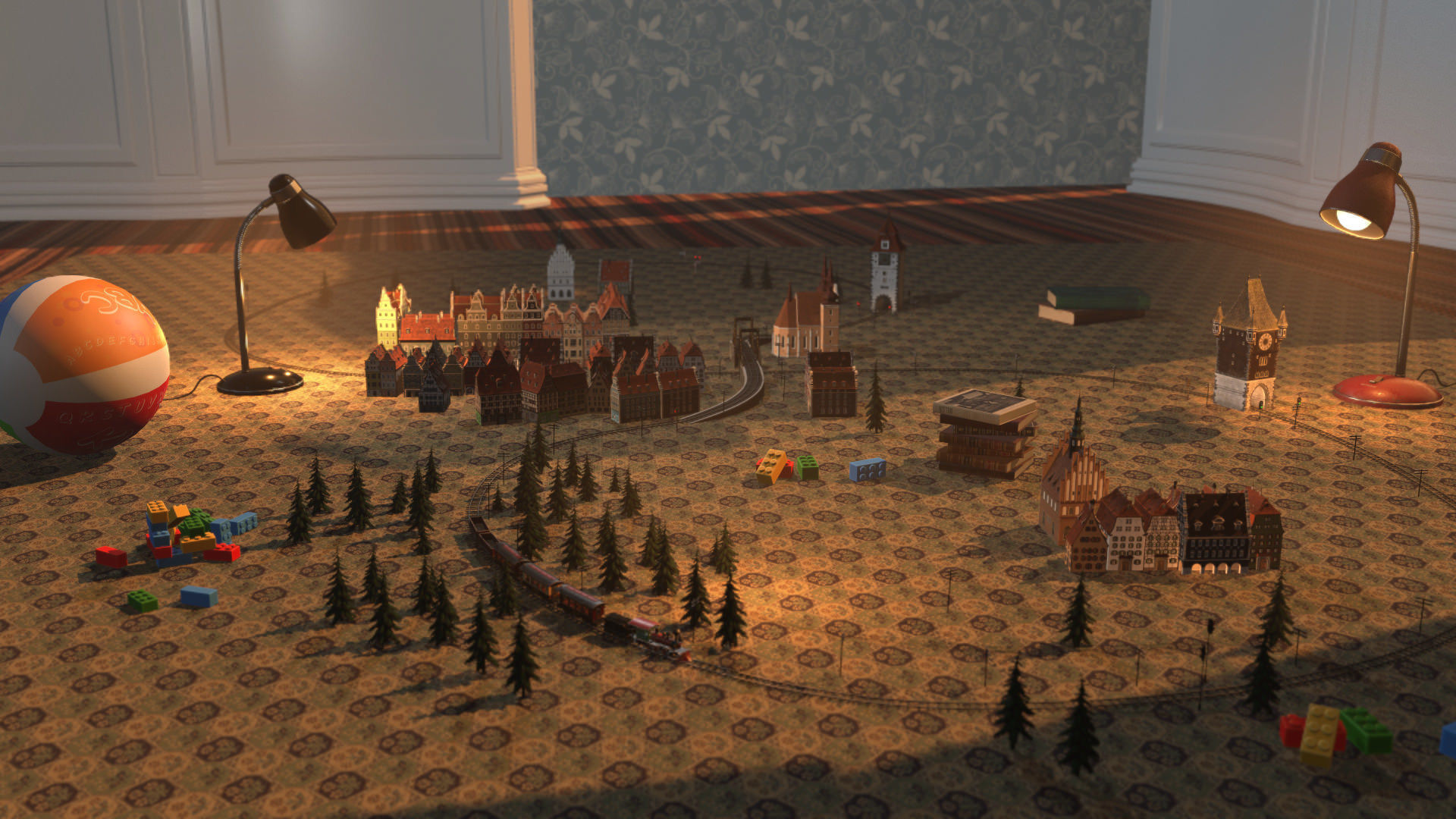 The Railway Mechanical Toy Low-poly 3D model_66