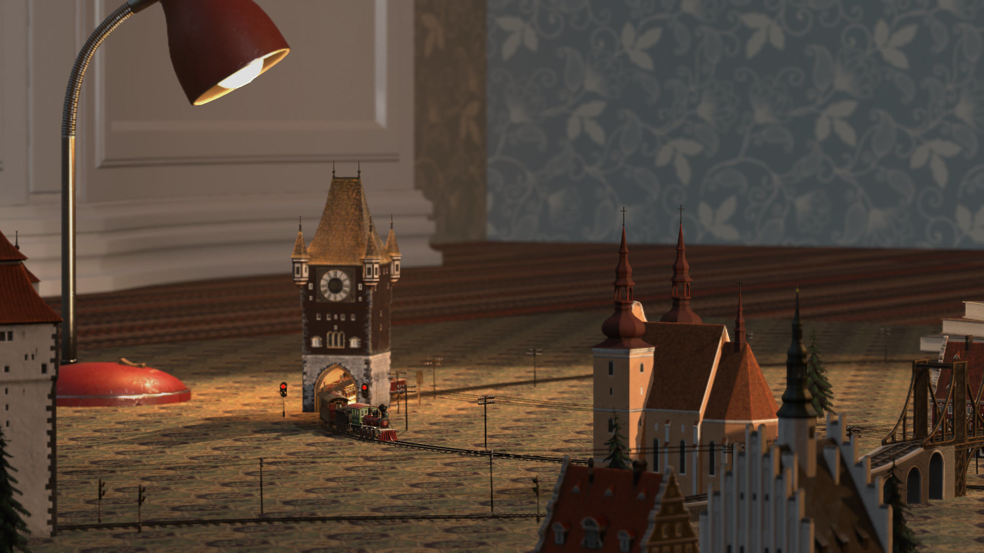 The Railway Mechanical Toy Low-poly 3D model_10