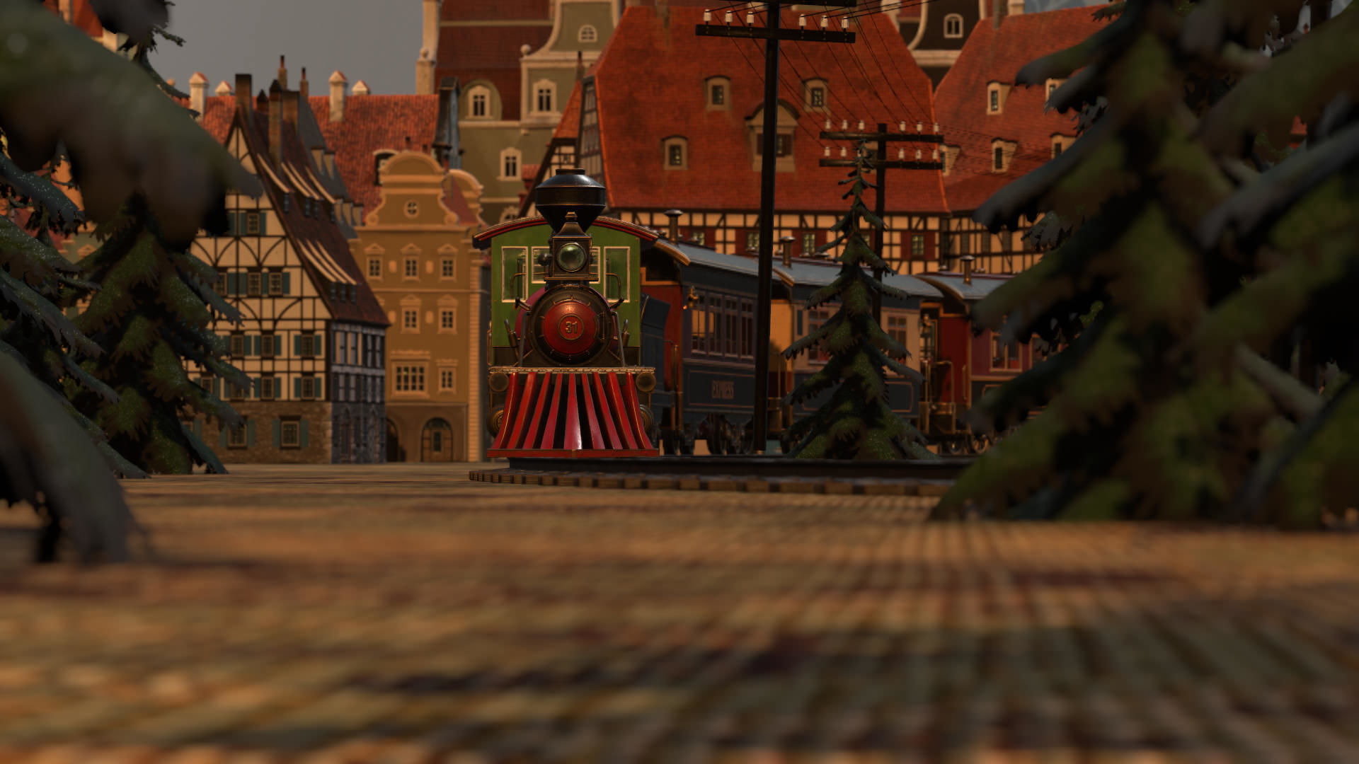 The Railway Mechanical Toy Low-poly 3D model_59