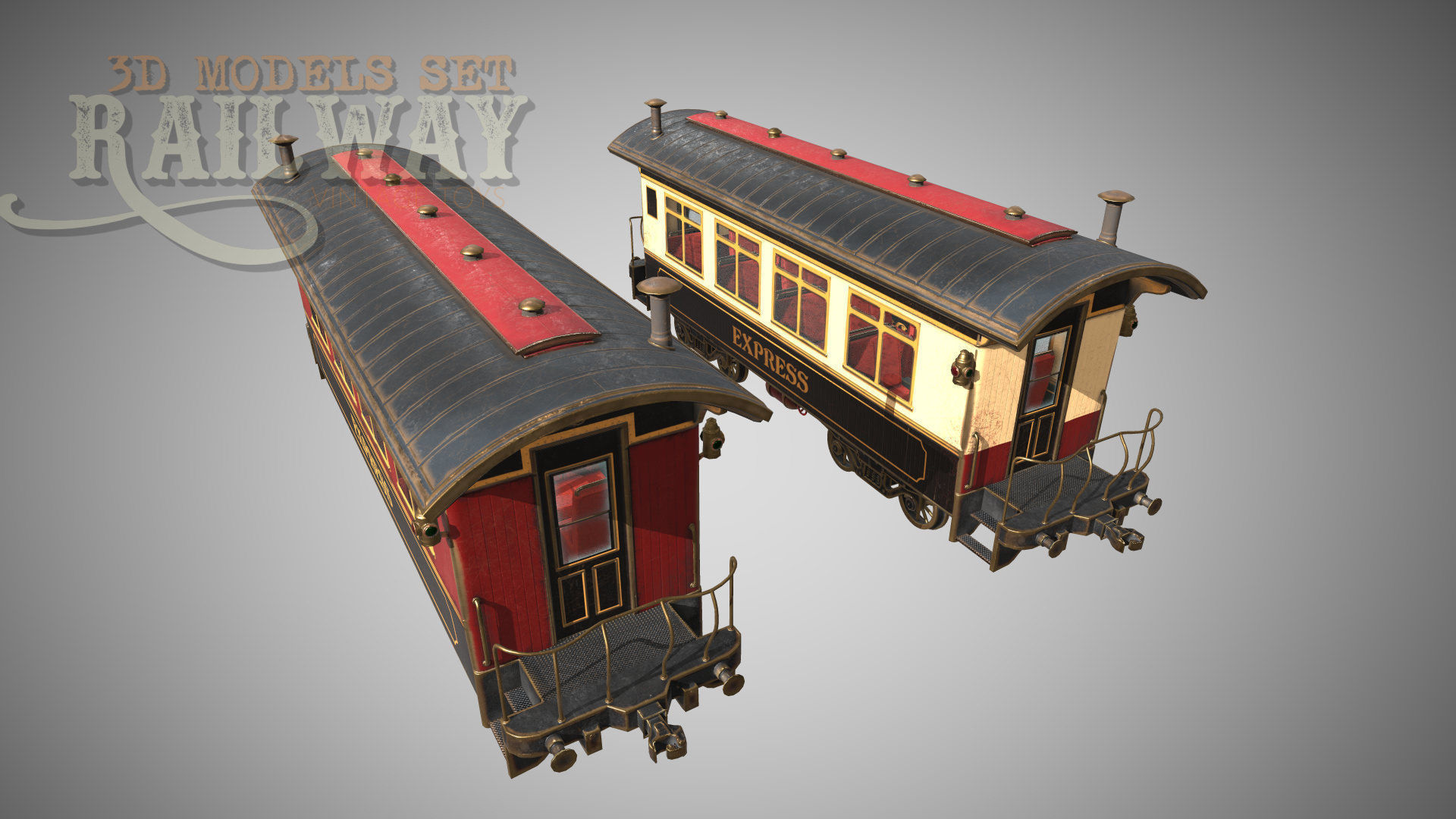 The Railway Mechanical Toy Low-poly 3D model_107