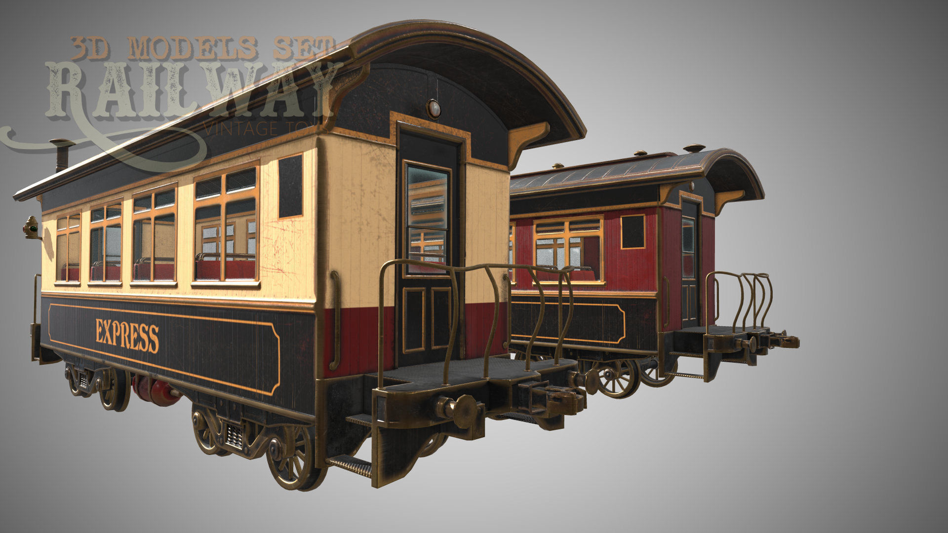The Railway Mechanical Toy Low-poly 3D model_104