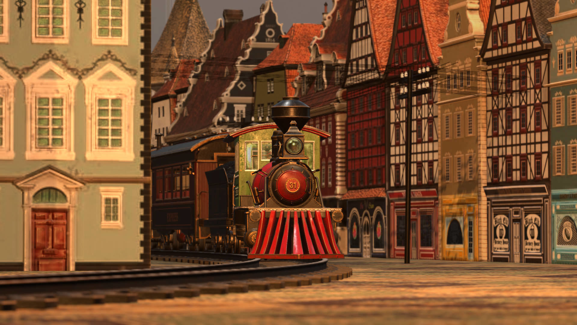 The Railway Mechanical Toy Low-poly 3D model_58