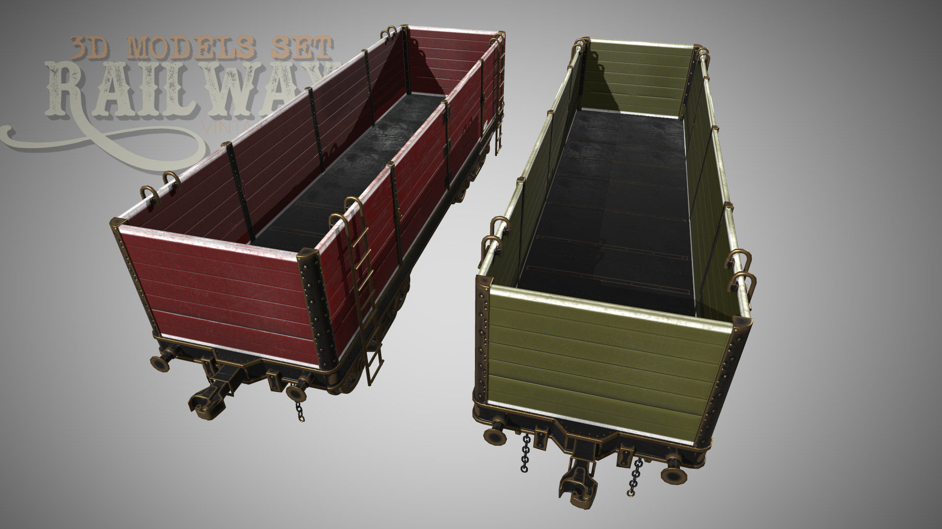 The Railway Mechanical Toy Low-poly 3D model_84