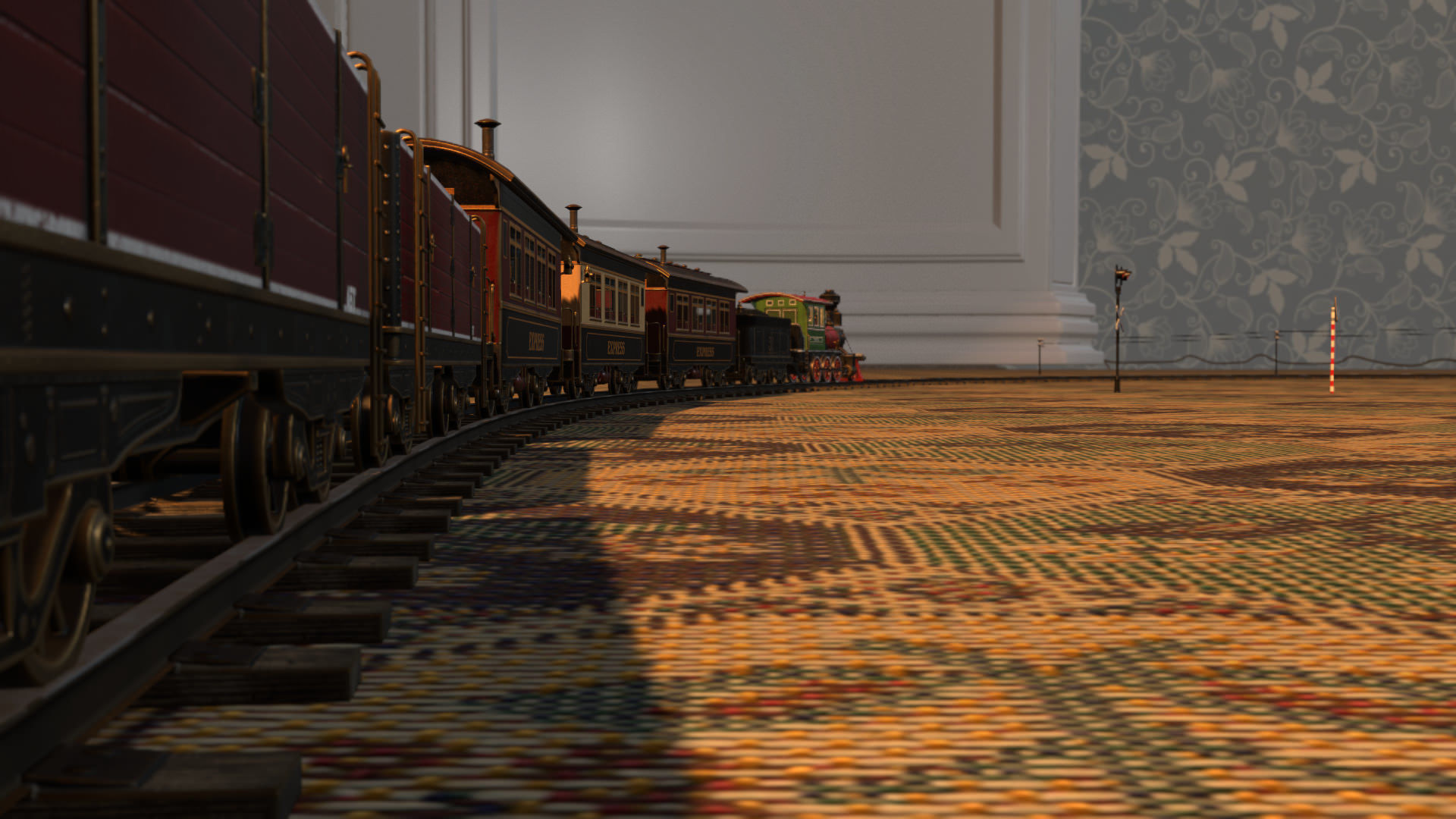 The Railway Mechanical Toy Low-poly 3D model_27