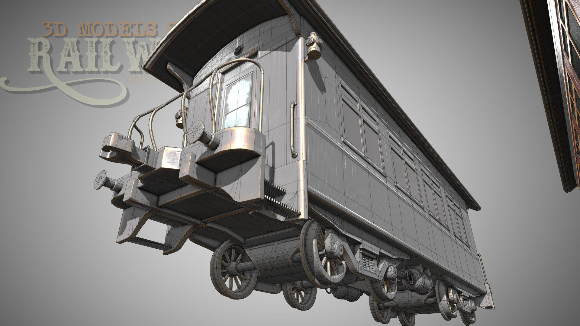 The Railway Mechanical Toy Low-poly 3D model_113