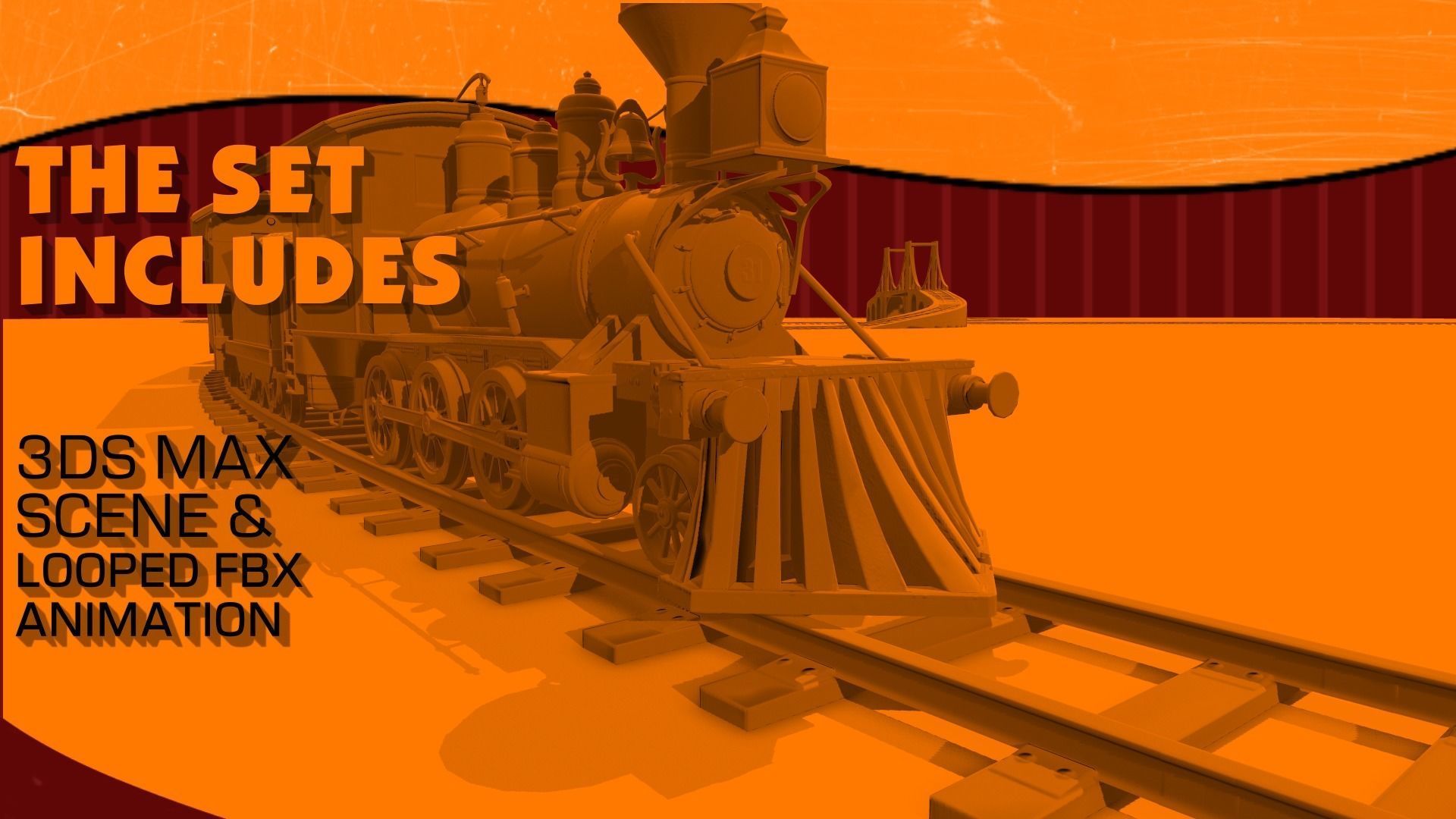 The Railway Mechanical Toy Low-poly 3D model_34