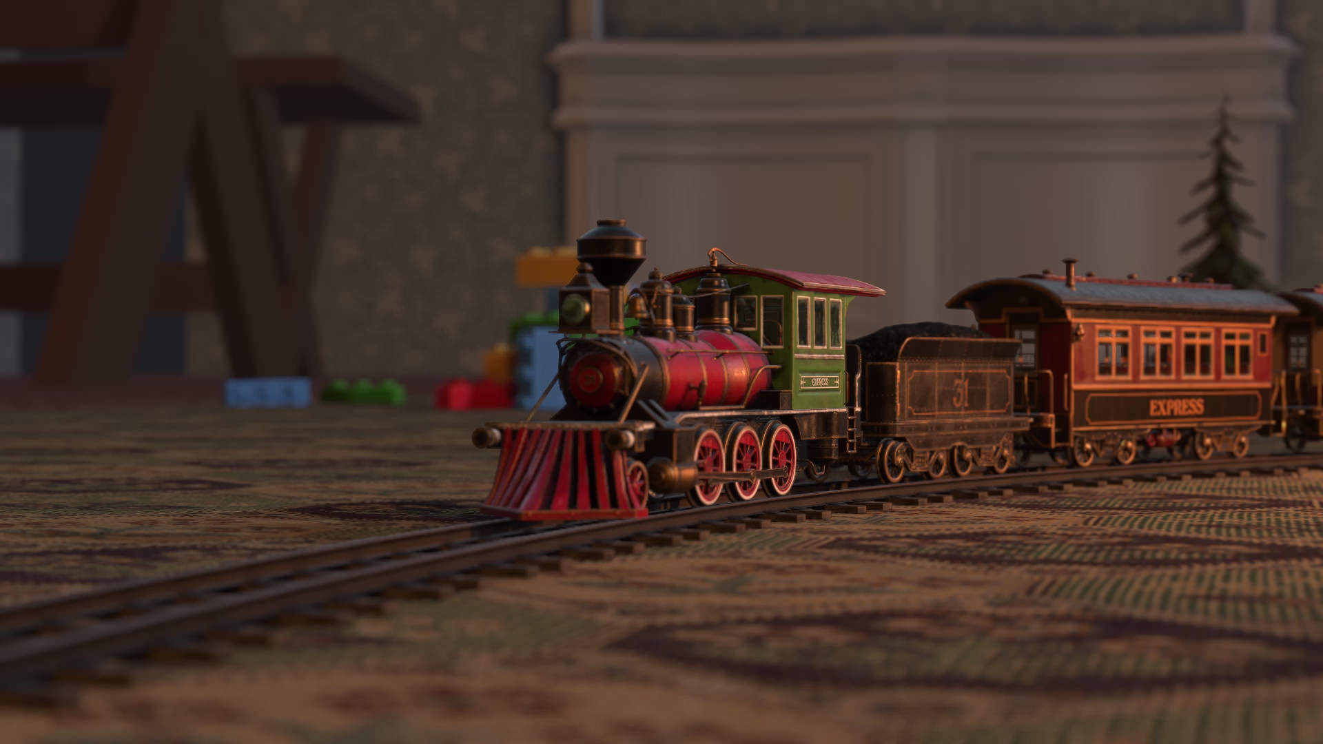 The Railway Mechanical Toy Low-poly 3D model_47