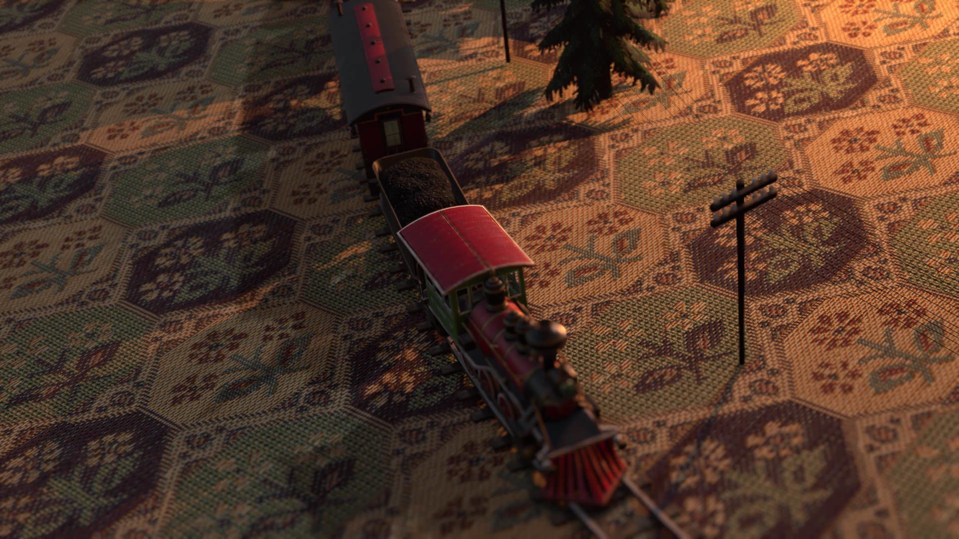 The Railway Mechanical Toy Low-poly 3D model_61