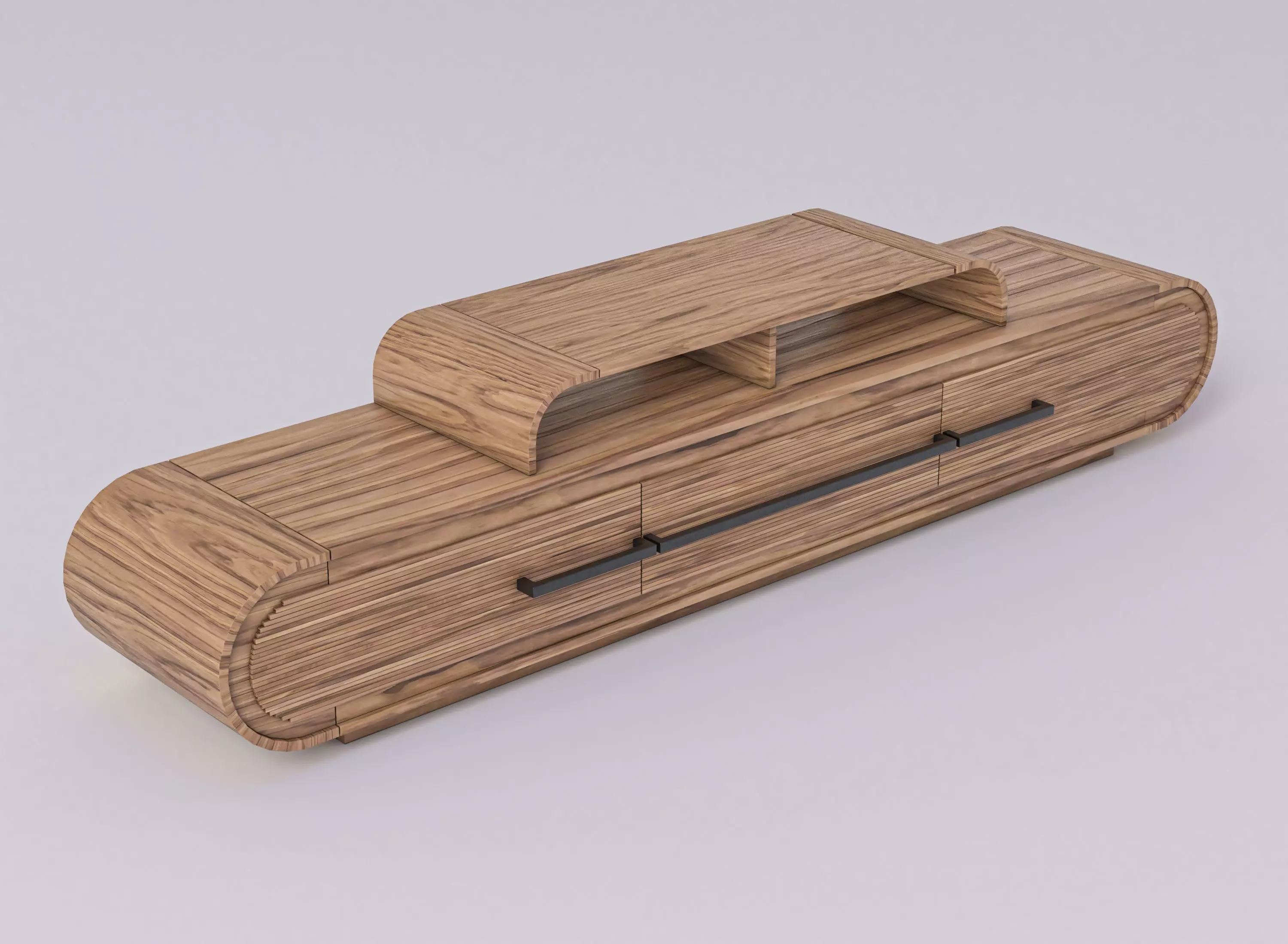 Furniture Set wooden box with handle 3D model_0